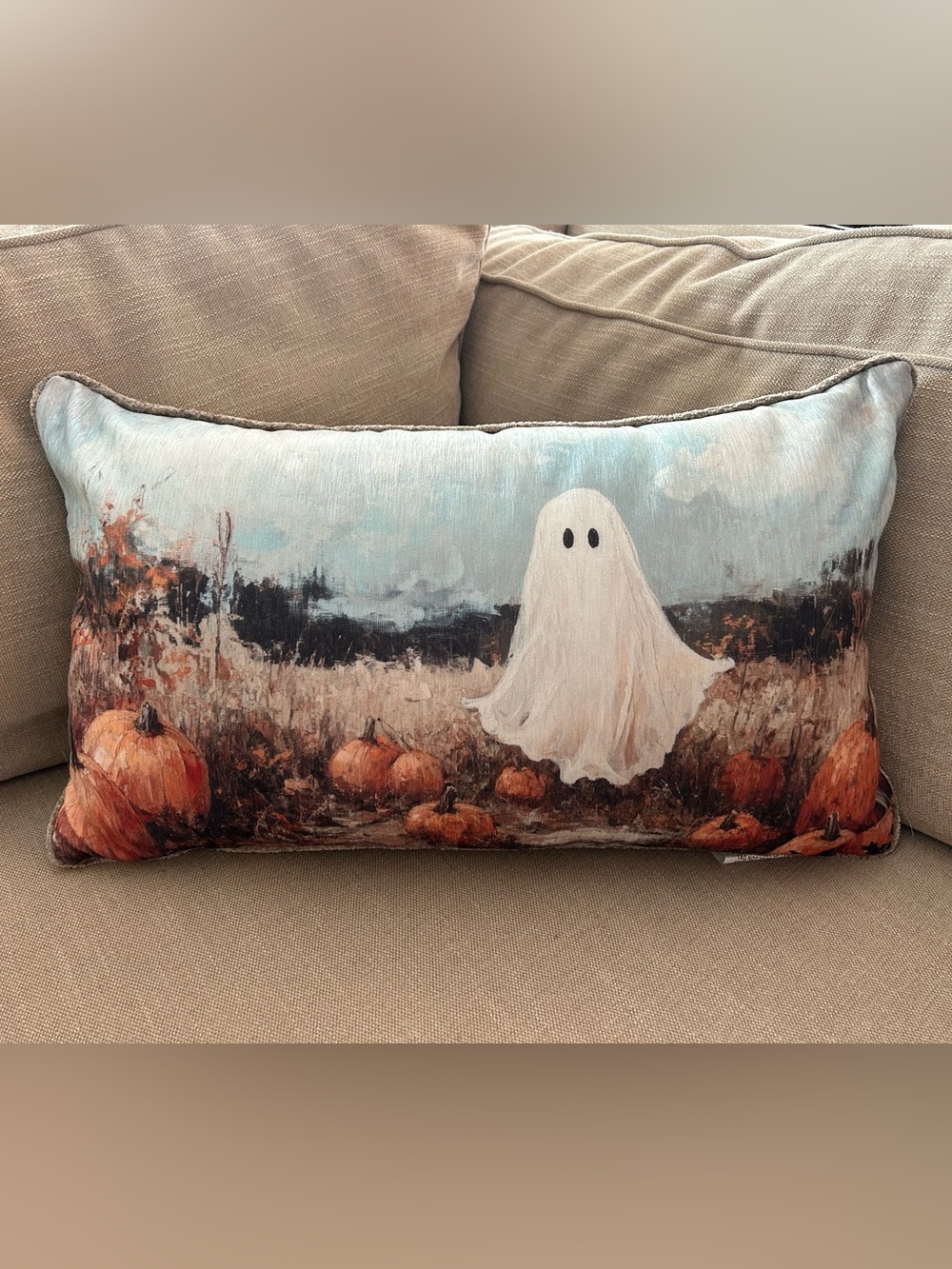 “New” Sheffield HomGhost & Pumpkins Decorative Throw Pillow